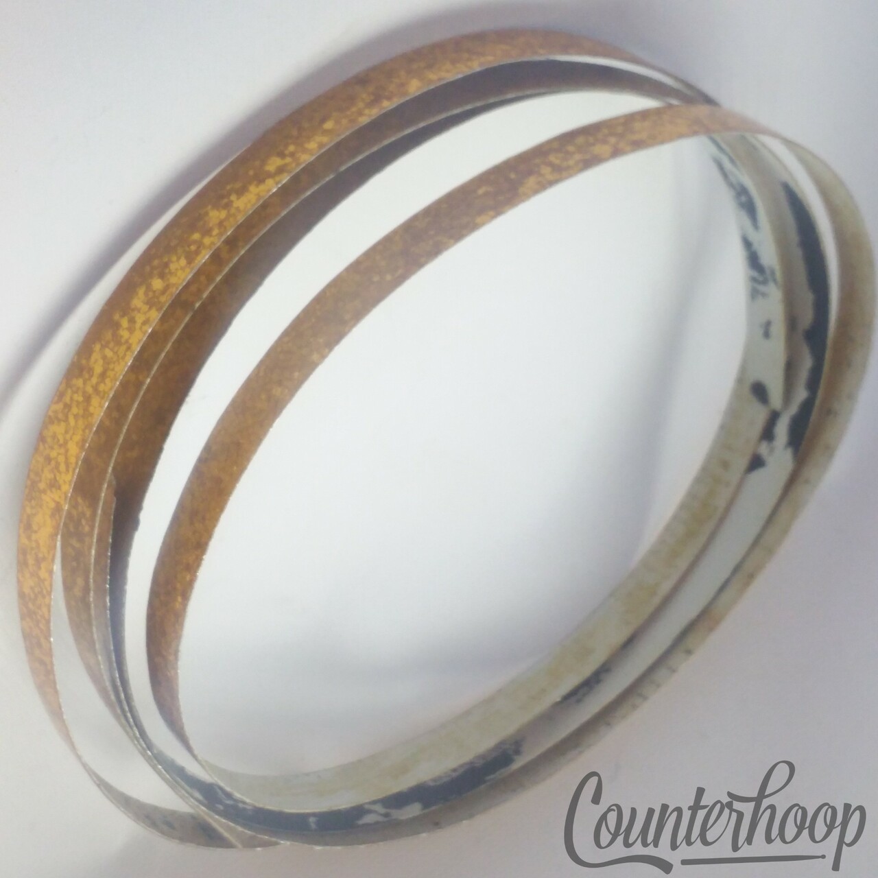 Slingerland Gold Sparkle Bass/Marching Snare Drum Hoop/Rim Inlay Wrap 7/16" 86" — main photograph
