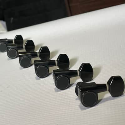 2000's Indonesian Era Ibanez RG & S Series Black Dual Pin Tuning Pegs Tuners 6 In LIne image 1