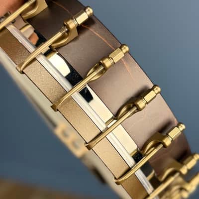 Custom Vega Senator 19-Fret Tenor Banjo with Fiberskin head, Vintage Star Hardware and Marbled Fretboard image 14