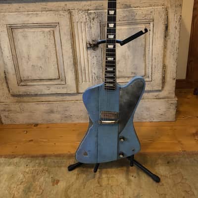 Loïc Le Pape Fire Steelbird Guitar Relic Blue image 5