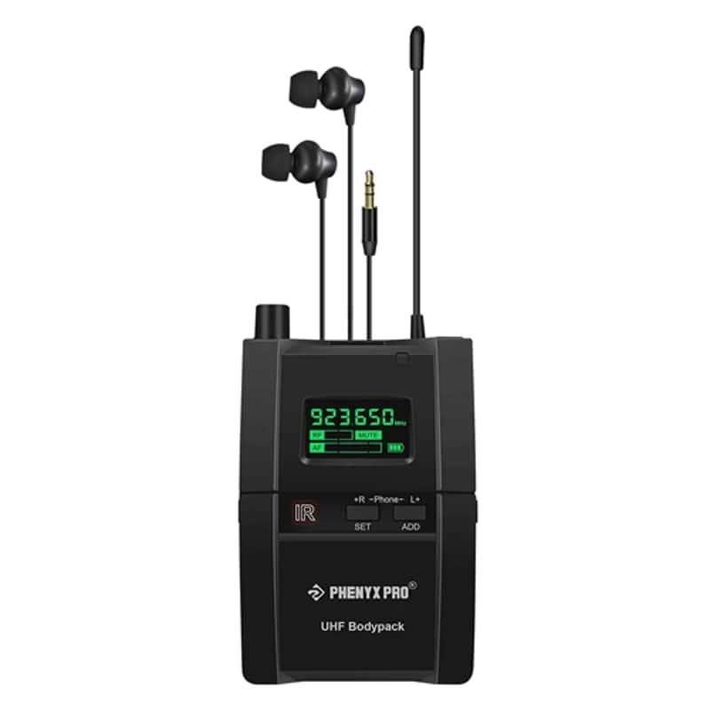 Phenyx Pro UHF Stereo Wireless In Ear Monitor System Bodypack Receiver Compatible With PTM-10 image 1