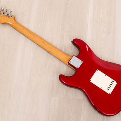 1991 Fender Order Made Stratocaster '62 Vintage Reissue Candy Apple Red + Headstock, Japan MIJ Fujigen image 13