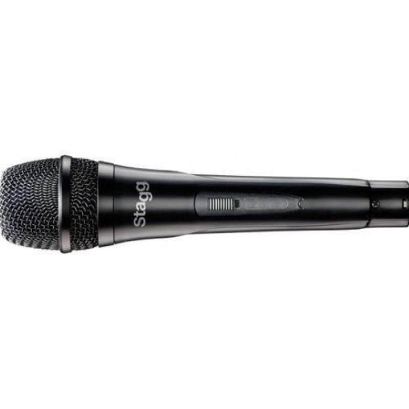 Stagg SDMP30 Cardioid Dynamic Microphone with XLR Cable - Black image 1