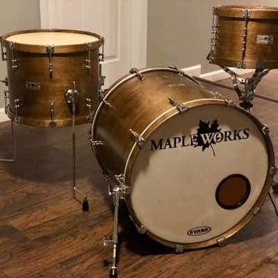 MapleWorks custom Maple drum set wood hoops tube lugs Keller Maple Ayotte C&C SJC image 3