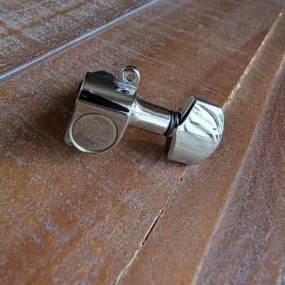 Schaller Double Tab Tuning Peg Sold Each Vintage 1970s Nickel No Issues image 1