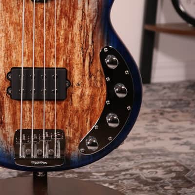 MusicMan Stingray Special BFR - Figured White Maple Fingerboard, Paua Blue Burst image 3