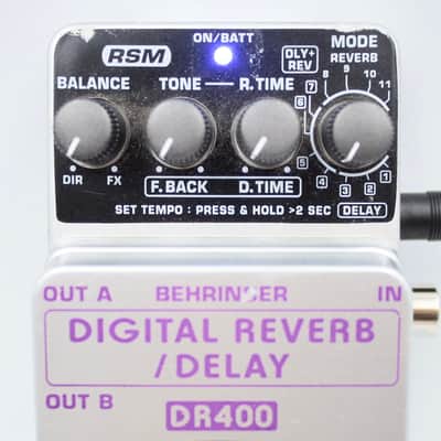 Behringer DR400 Digital Reverb Delay Guitar Effect Pedal image 3