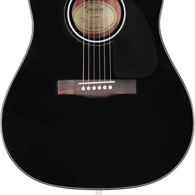Fender CD-60 Dreadnought V3 Black Acoustic Guitar w/ case image 2