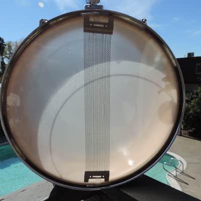 Vintage MIJ Tempro by Pearl 14 Inch Snare Drum 6 Lug 1960's Gold Sparkle image 6