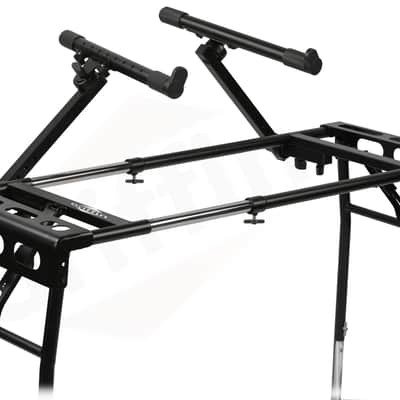 Griffin DJ Coffin Workstation Stand - 2 Tier Double Table Top Keyboard and Laptop Holder - Duel Level Multi-Purpose Portable Studio Mixer Mount for Turntables, Speakers, Pro-Audio Gear PA Equipment image 5
