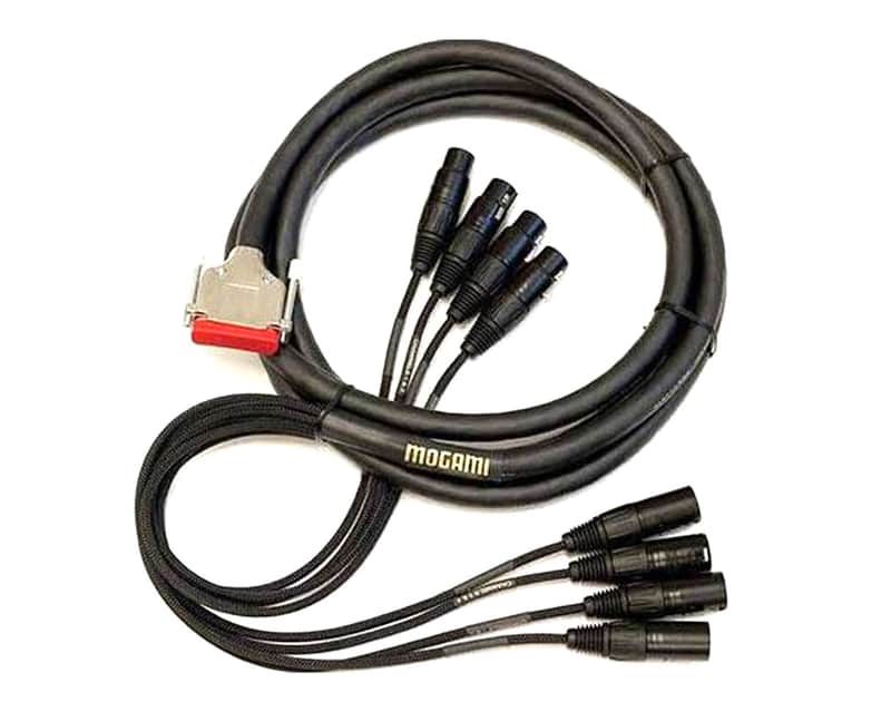 Mogami GOLD AES/EBU DB-25 Male to 4 XLR Male/4 XLR Female Snake Cable - 25' image 1