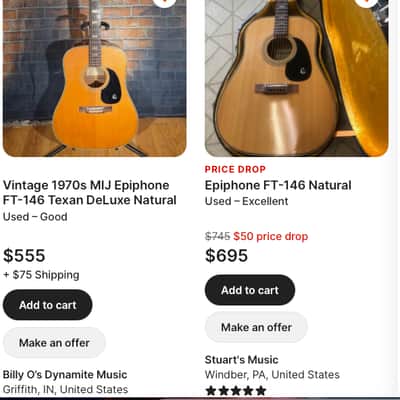 Epiphone FT-146 Texan DeLuxe Late 70's - Epiphone Case image 21