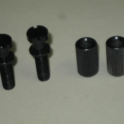 ONE pair of rarely used (rarely handled) Gibson BLACK GLOSS Finish STUDS (aka Mounting Pieces) and Black Finish ANCHORS (aka Inserts) for PTTP BLACK GLOSS Finish Stop Bar Tailpiece (Tailpiece NOT included) came off of a 2000 LP Gothic (NO guitar) image 12