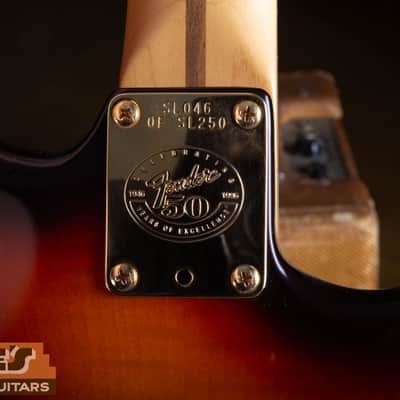 LEFTY Fender Stratocaster 50 years of Excellence 50th Anniversary 1996 - Sunburst image 7