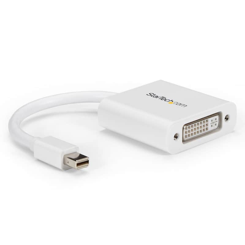 StarTech Male Mini DisplayPort to Female DVI Video Adapter, White image 1