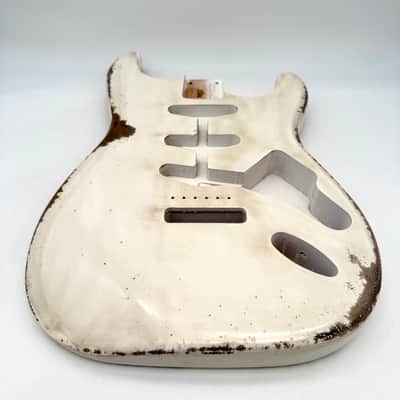 MJT Stratocaster Body Alder Relic Nitro Olympic White mjt6617 image 8