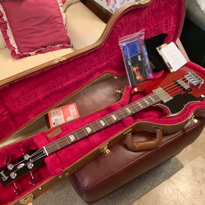 Left Handed Gibson SG Standard Bass Guitar Heritage Cherry Last Day*** image 2