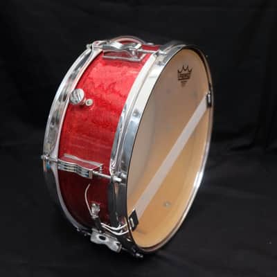 Ludwig Pioneer Snare Drum – 14" x 5" 1976 - Red Sparkle image 5