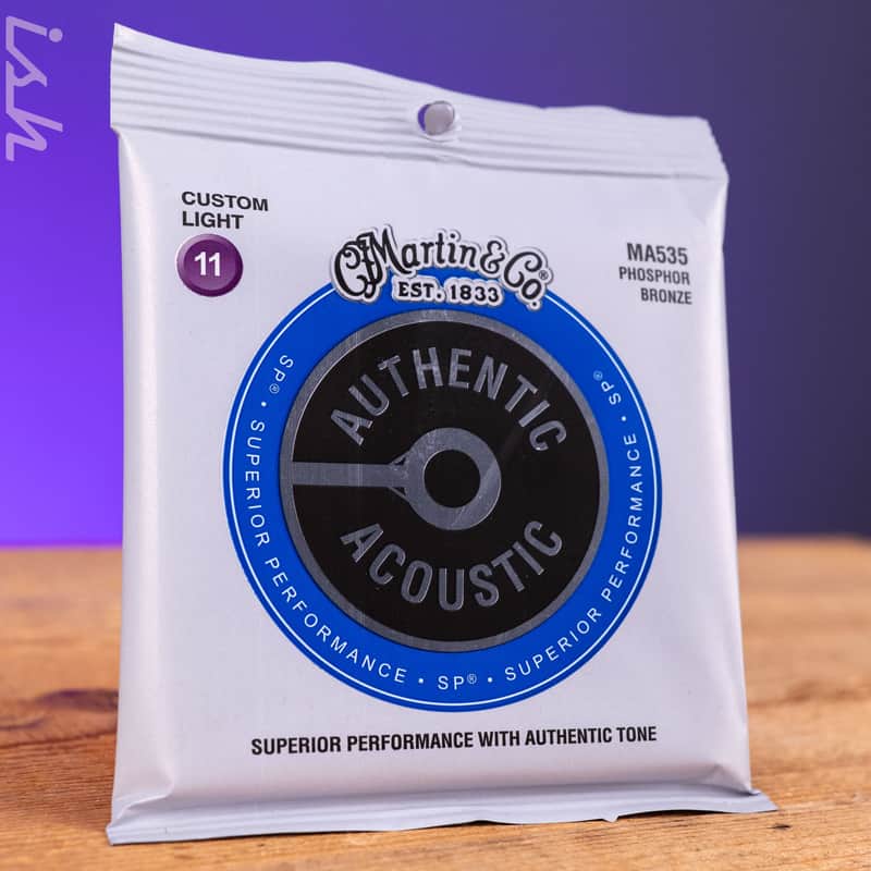 Martin MA535 11-52 Custom Light Authentic Acoustic SP 92/8 Phosphor Bronze Guitar Strings image 1