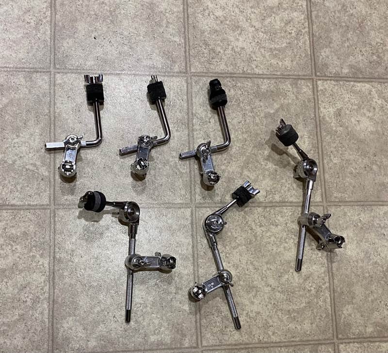 Lot of 6 Cymbal Arm Attachments, Mounts cymbals to boom arms, tom arms etc image 1