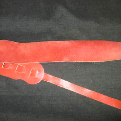 Guitar Center Vintage Red Leather Guitar Strap image 4