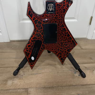2022 BC Rich Stranger Things Eddie Munson Ltd Ed Warlock Red Krackle Guitar image 9