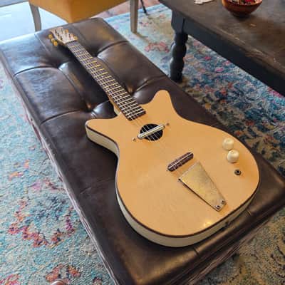 1965 Danelectro 5015 Convertible - Hollowbody Electric Acoustic Guitar - White image 10