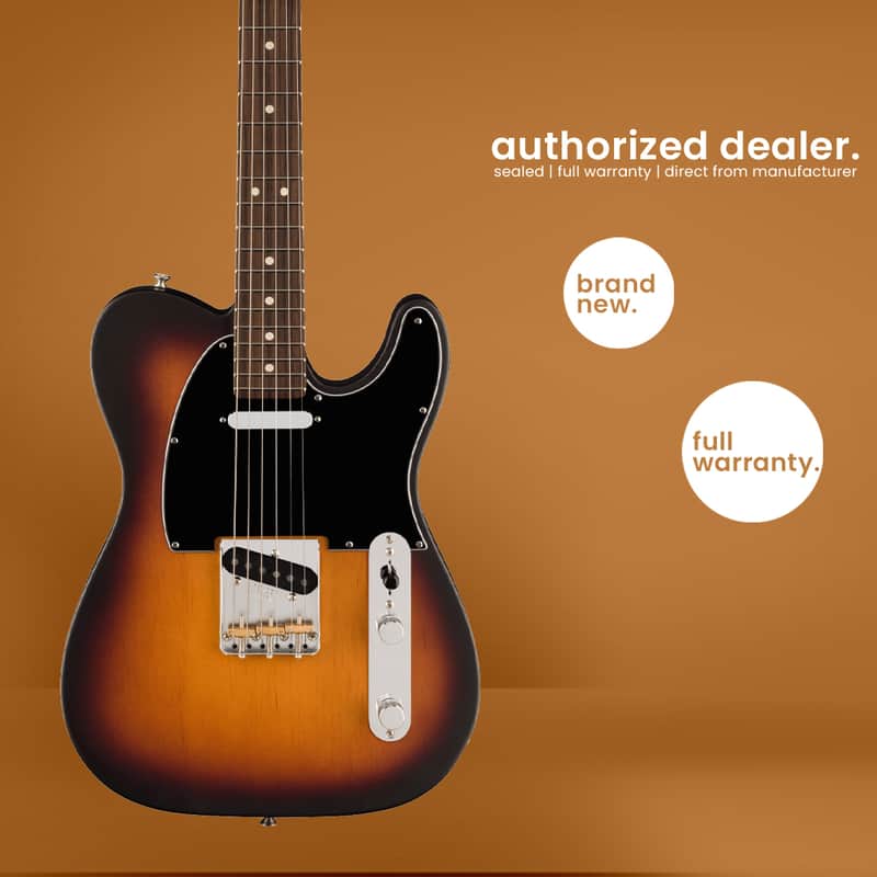 Fender - American Performer - Pine Telecaster Electric Guitar - 2 Color Sunburst image 1