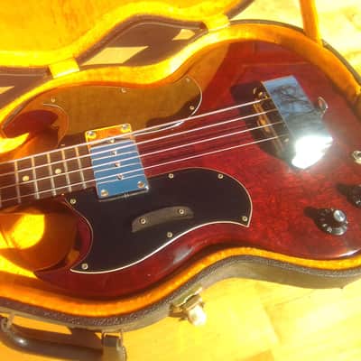 Lefty 1969 Gibson  EB-0 short scale with Factory Double Guards Left Handed image 1
