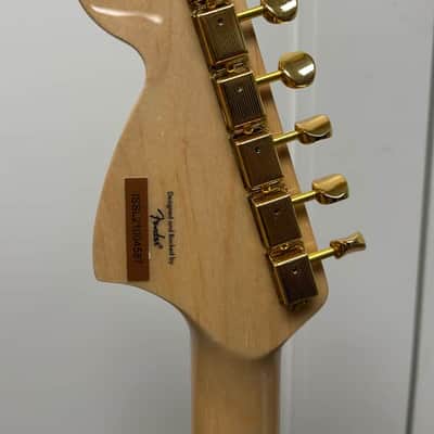 Squier 40th Anniversary Gold Edition Stratocaster Electric Guitar - Ruby Red Metallic image 5