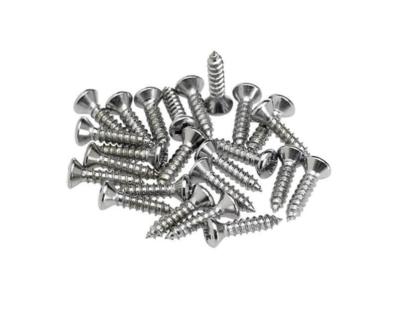Fender Pickguard/Control Plate Mounting Screws (24) (Chrome) image 1
