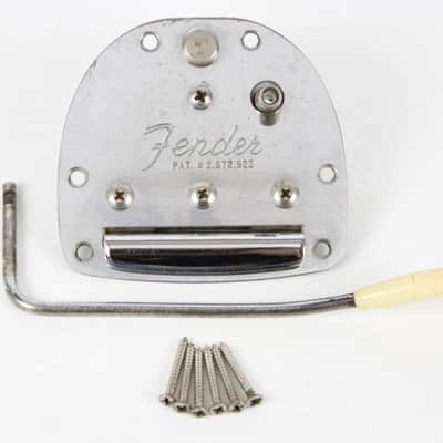 1959 Vintage Fender Jazzmaster Jaguar Tremolo Vibrato Tailpiece w/Original Arm & Screws 1950s Pre-CBS USA image 1