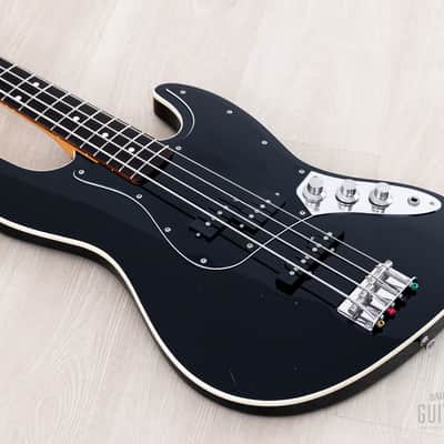 2012 Fender Aerodyne Jazz Bass PJ Electric Bass Guitar Black, Japan MIJ image 10