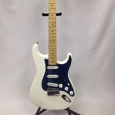 Fender Dealer Event Strat Snow White w/ Matching Headstock-Blue fender logo image 1
