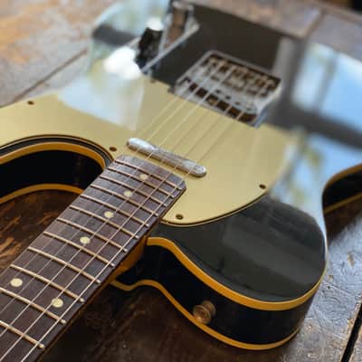 Fender Japan Rare Vintage Mid 1980's FujiGen Built Telecaster Custom 1962 Reissue MIJ Piano Black w/ Vintage Leatherette Case image 9