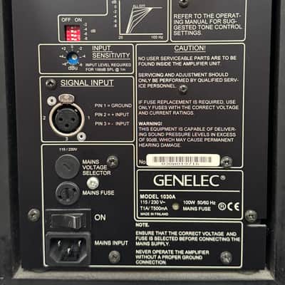 Genelec 1030A 6.5" Powered Nearfield Studio Monitor (Pair) 1994 - 2005 - Black image 6