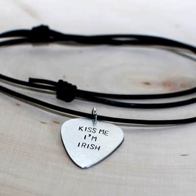 Guitar Pick Pendant Kiss Me I am Irish Saint Patricks Day Collection image 3