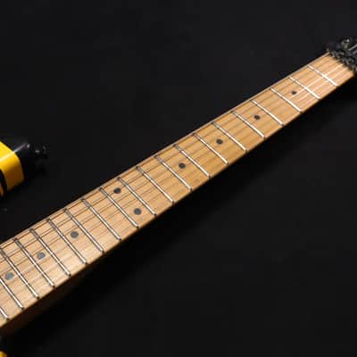 EVH Striped Series Frankenstein Frankie Electric Guitar - Black with Yellow Stripes, Relic 107 image 9