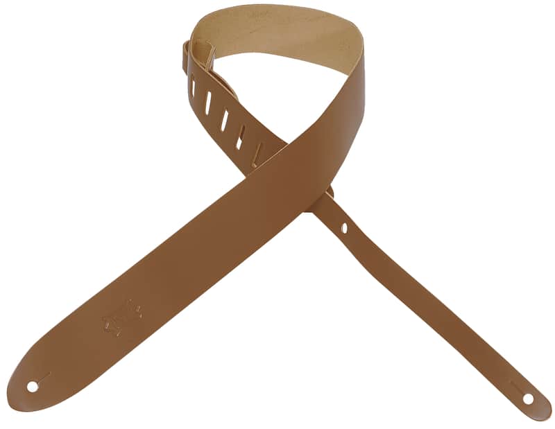 Levy's M12-TAN Genuine Leather 2" Guitar Strap Tan image 1
