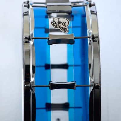 Pork Pie Percussion 4-Piece Custom Drum Set in Clear/Blue Acrylic image 7