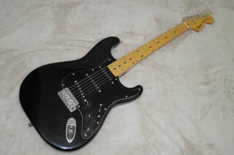 1985 MIJ Fender 70's Reissue Squier SQ Series Stratocaster Black With Maple Neck Relic! image 1