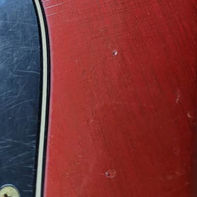1960's Kapa Continental guitar, rare clear cherry red finish, 100% image 12