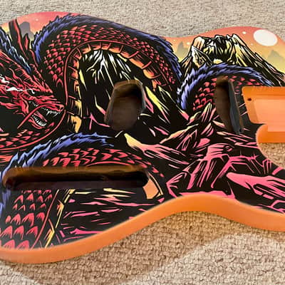 Red Dragon Custom UV Ink Printed Telecaster Body image 4