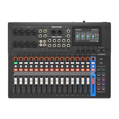 Yamaha MGX16 B 22-Channel Digital Mixing Console White Studio Streaming Bundle with 2x DBR10 700W Powered Loudspeakers and HPH-MT5W White Studio Monitor Headphones image 3