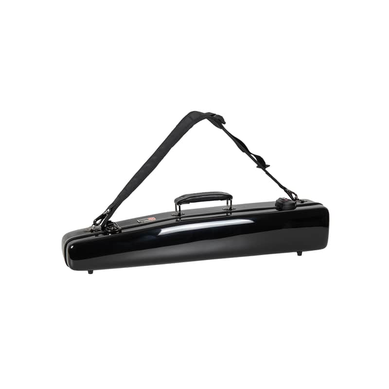 Crossrock Straight One-piece Body Soprano Saxophone Case, Fiberglass Hardshell, Backpack Strap, Black image 1