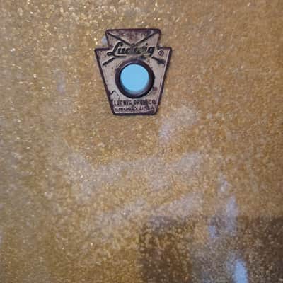 Ludwig No. 950 Classic 16x16" Floor Tom with Keystone Badge 1960 - 1968 - Gold Sparkle image 2