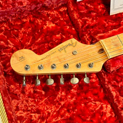 1999 Fender Cunetto Relic Stratocaster — Sherwood Green (Ultra Rare), John Cruz, Collector Condition, Full Set image 6