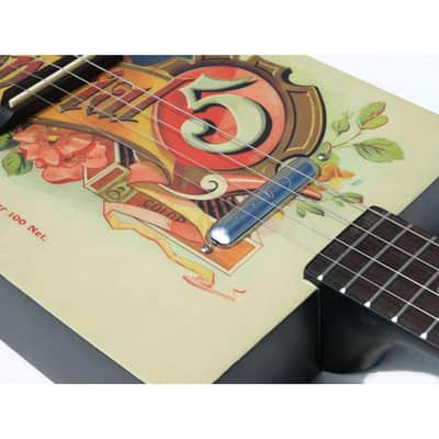 Eddy Finn EF-SP5-E Electric Cigar Box Guitar - With Gig Bag image 2