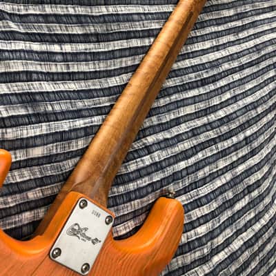 Luxxtone El Machete 2015 Orange Texture w/ Roasted Birdseye Neck image 5