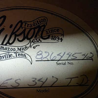 1984 Gibson ES-347 TD ONE OWNER CASE QUEEN TIME CAPSULE Sunburst ES347TD 347TD 335 345 355 Semi-Hollowbody Archtop Vintage 80s 1980's Guitar image 5